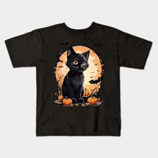 Halloween kitty Kids T-Shirt